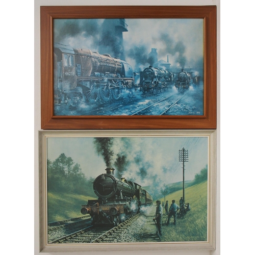 303 - Selection of framed & glazed including photos of Newport LNWR station, Eric Bottomley signed When St... 