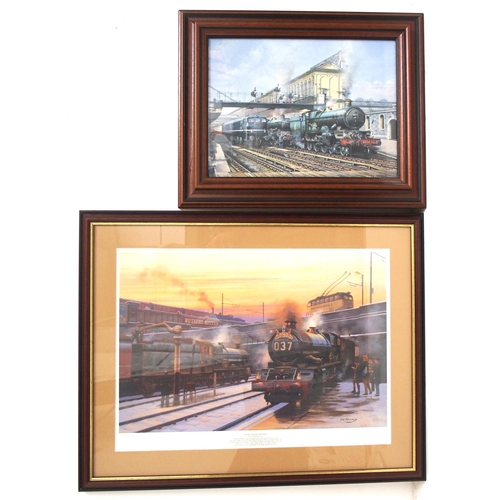 303 - Selection of framed & glazed including photos of Newport LNWR station, Eric Bottomley signed When St... 