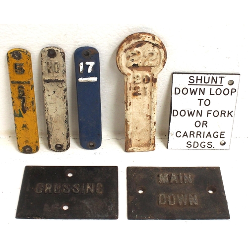 309 - LNWR C/I signal box leaver plates & back plates, traffolite back plate etc. (C3B) (Dispatch by Mailb... 