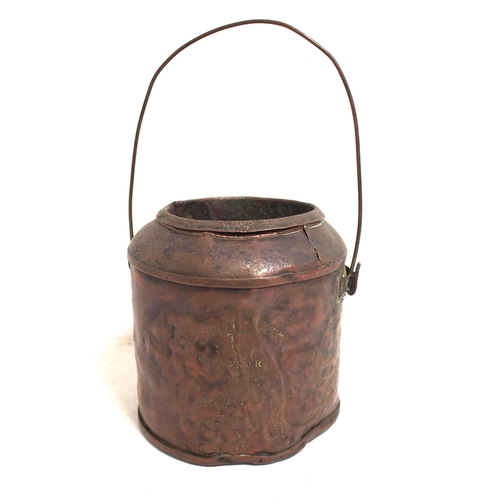 34 - Midland & Great Northern Joint Rly copper paste pot, both outer & inner pot prominently marked 