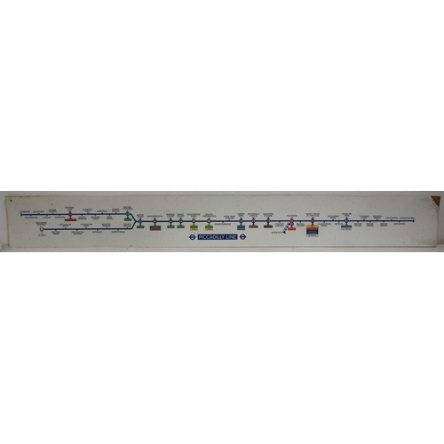 384 - Piccadilly Line carriage route map as fixed to roof of car, 59½