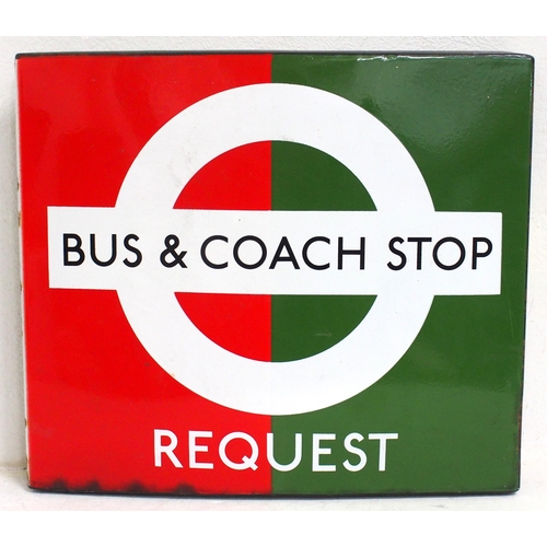 386 - London Transport box section double sided enamel 