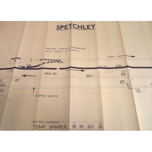 398 - Official BR(W) signal box diagrams (office copies) most with official stamp - ROUND OAK SOUTH (used)... 