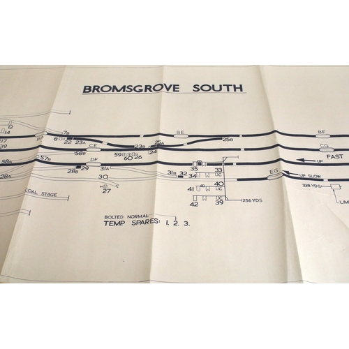 398 - Official BR(W) signal box diagrams (office copies) most with official stamp - ROUND OAK SOUTH (used)... 