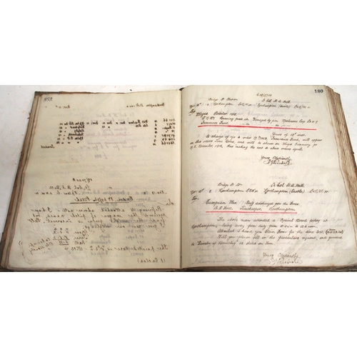 400 - London North Western Rly pre WW1 ledger letter books & New Works, numbered books appear to originate... 