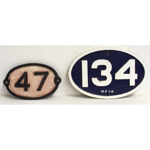 489 - Two C/I bridgeplates - M&GNR 