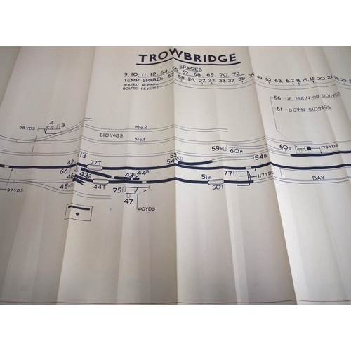 498 - Official BR(W) signal box diagrams (office copies) most with official stamp - WARMLEY (2), PINHOE 19... 