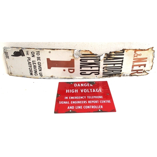 504 - LNER Platform Ticket machine enamel sign 