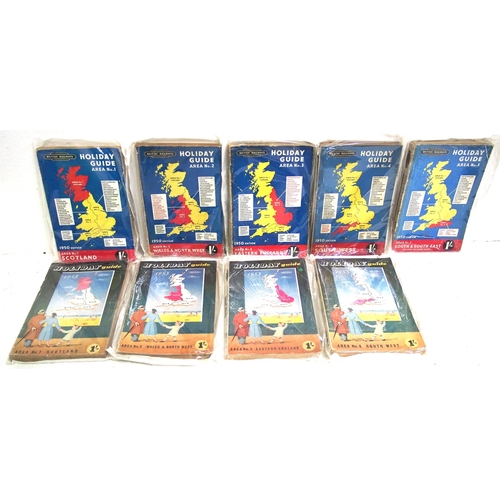 528 - British Railways 1950 Holiday guides - the full UK set Areas 1 to 5, also 1953 missing Area 5 (South... 