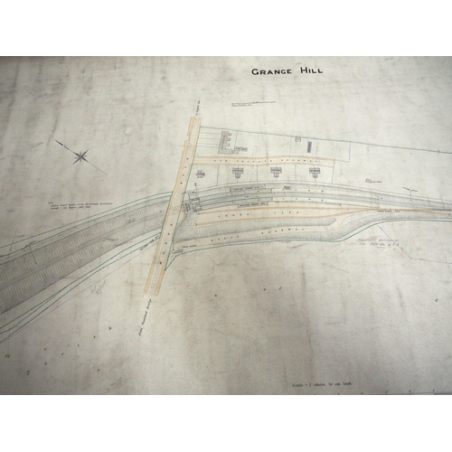 534 - Rolled on canvas coloured large paper plan of ROMFORD station (old) (C1) (Dispatch by Mailboxes/Coll... 