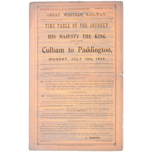 537 - Royal Train notices a variety as illustrated, also a platform pass for Chester Station (13) (Dispatc... 