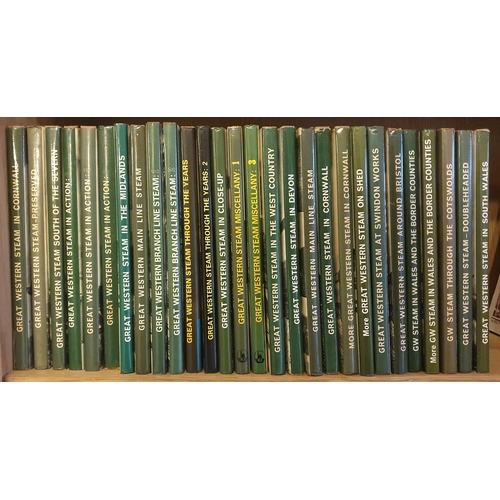 552 - 108 Bradford Barton hardback books covering Great Western and LMS titles as well as some of the rare... 