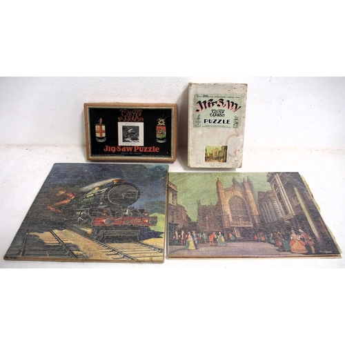 592 - GWR Chad valley wooden jigsaw puzzles - 