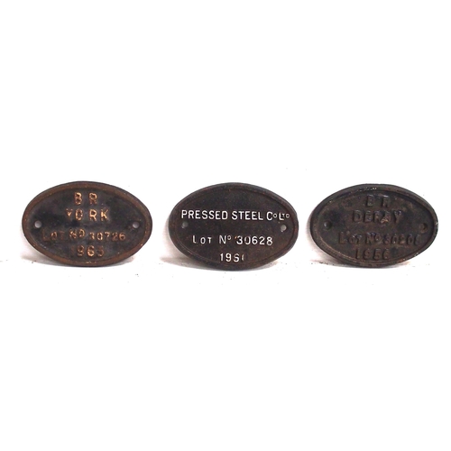 73 - British Railways C/I rolling stock plates - 