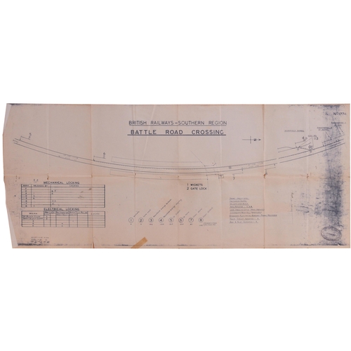 732 - BR(S) signal box diagrams, office copies, Addiscombe 1/12/58 ...