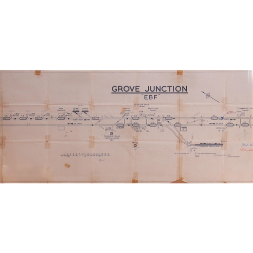 732 - BR(S) signal box diagrams, office copies, Addiscombe 1/12/58 ...