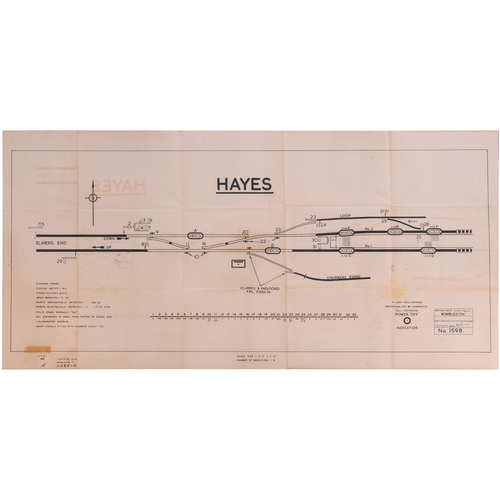 732 - BR(S) signal box diagrams, office copies, Addiscombe 1/12/58 ...