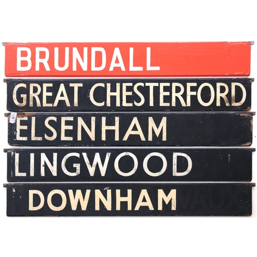 778 - Liverpool Street departure indicator boards, DOWNHAM, LINGWOOD, BRUNDALL, GREAT CHESTERFORD, ELSENHA... 