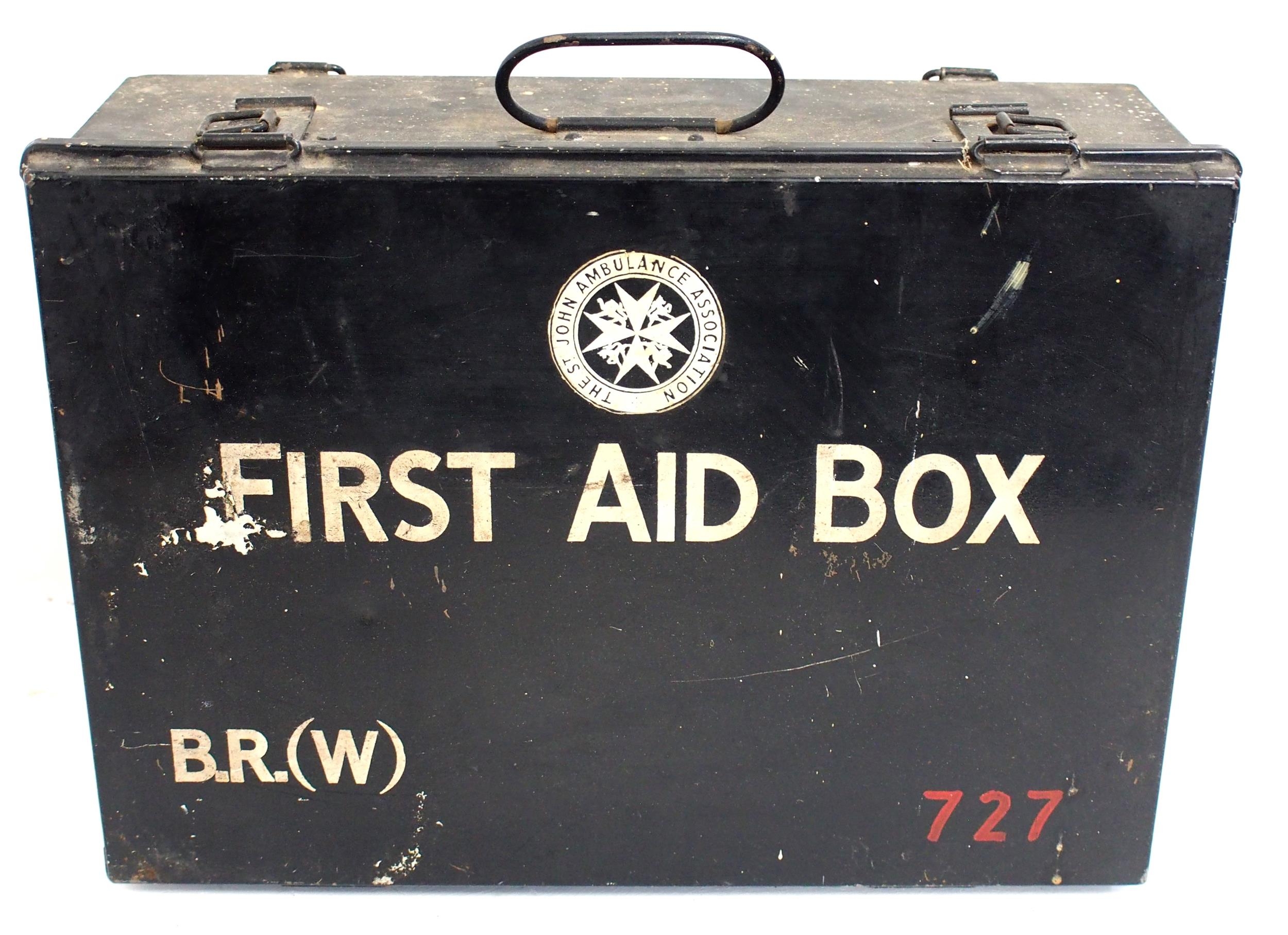 BR(W) tinplate first aid cabinet, no contents, label states from ...