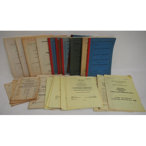 828 - Two boxes of working & passenger timetables including Irish Rail. (D4X) (Dispatch by Mailboxes/Colle... 