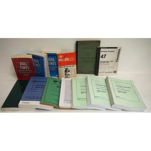 828 - Two boxes of working & passenger timetables including Irish Rail. (D4X) (Dispatch by Mailboxes/Colle... 