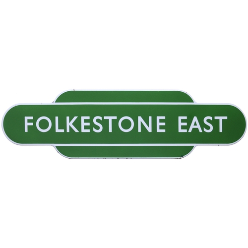 257 - A BR(S) totem sign, FOLKESTONE EAST, (f/f), from the Ashford to ...