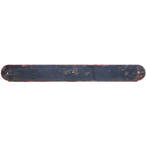 43 - An LNER seat back plate, BRIDLINGTON, from the Hull to Scarborough route. The front repainted. (Disp... 