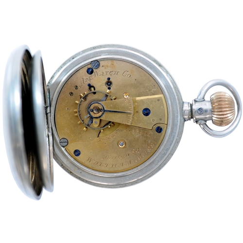 50 - A South Eastern Railway pocket watch, by the American  Waltham Watch Co, the rear of the outer case ... 