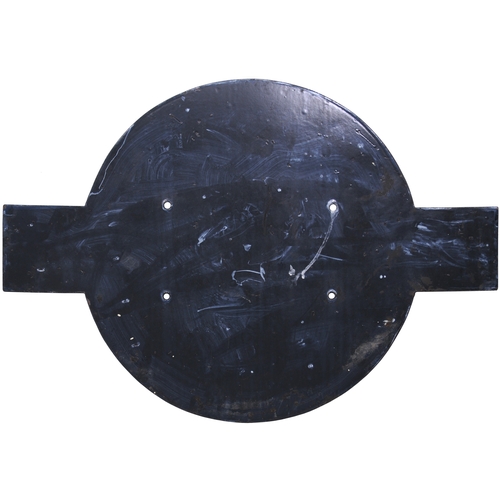 51 - A London Underground target sign, CHANCERY LANE (GRAYS INN), a single enamel panel with black lining... 