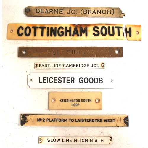 Good selection of Signal Box instrument plates all with locations inc ...