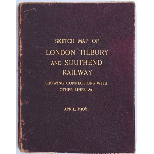 Map of London, Tilbury and Southend Railway, April 1906, d.m.f., 29½ ...