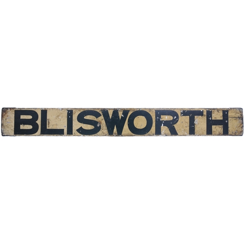 534 - A small carriage board, TOWCESTER-BLISWORTH, from the Stratford-Upon-Avon and Midland Junction route... 