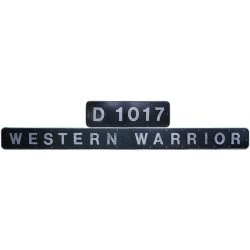 672 - A nameplate, WESTERN WARRIOR, with its matching cabside ...