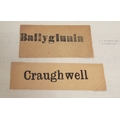 Luggage labels contained in slip in folder - GS&WR, LMS NCC, Midland ...