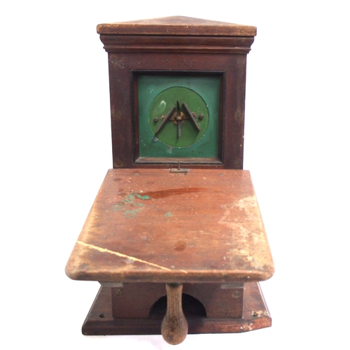 Telegraph instrument complete with writing slope & spike, has loss to foot board on R/H corner & repair to slope, needle free moving ex service condition. (B2) (Dispatch by P&P Agent/Collect from Banbury Depot)