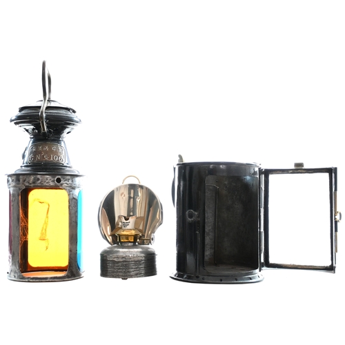 17 - An SE&CR four-aspect handlamp, plated SE&CR, GN4106, and 