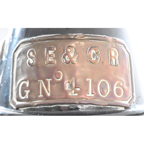 17 - An SE&CR four-aspect handlamp, plated SE&CR, GN4106, and 