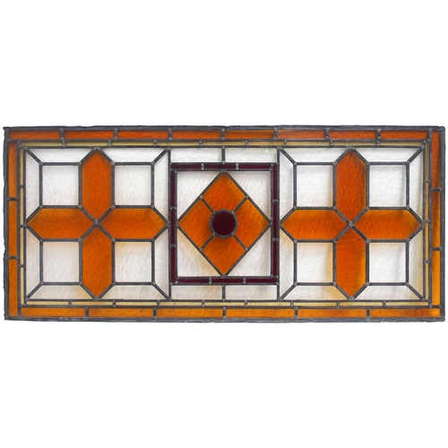 26 - A stained glass frieze panel, GWR, 38¾