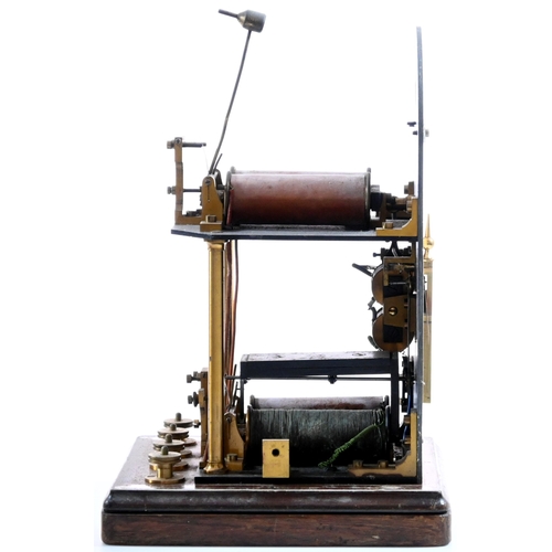 32 - An LSWR Preece semaphore block instrument, the upper half moon retaining its description UP SIGNAL A... 