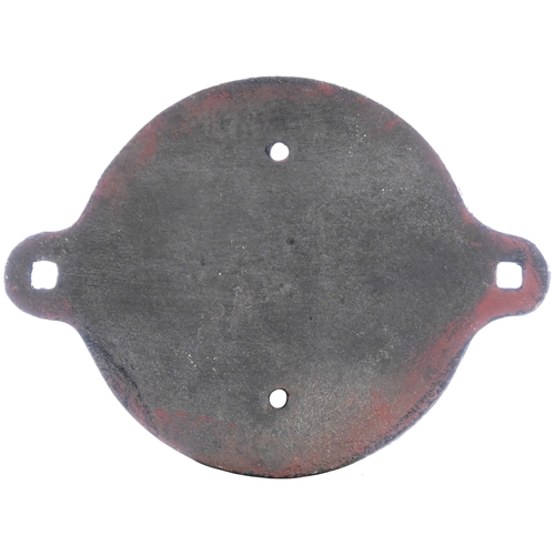 335 - A London, Brighton and South Coast Railway wagon registration plate, 2457, 1915, 10 TONS, the lugs r... 