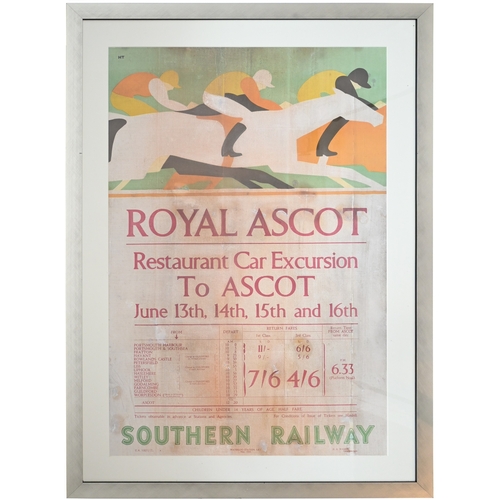 380 - A Southern Railway double royal poster, ROYAL ASCOT, with artwork by H.T, 1931, advertising an excur... 