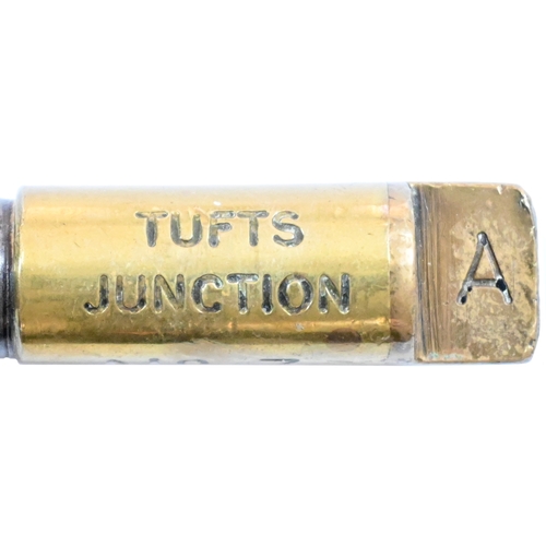 41 - A Railway Signal Company miniature staff, TUFTS JUNCTION-PARK END, (brass/steel), from the Severn an... 