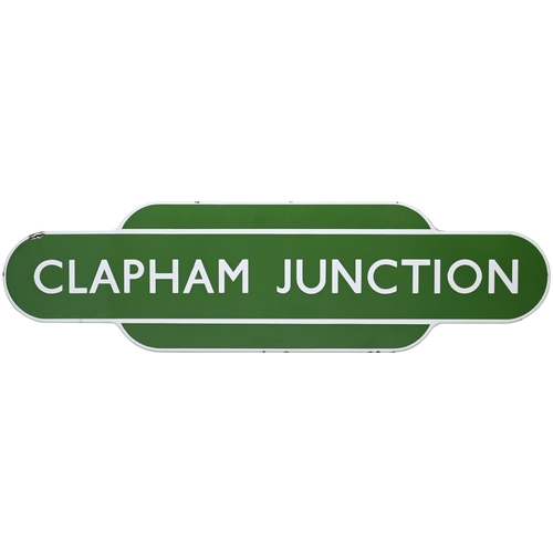 45 - A BR(S) totem sign, CLAPHAM JUNCTION, (f/f), probably the most famous junction in the world. Excelle... 
