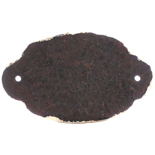 55 - A wagonplate, FOR REPAIRS APPLY TO E. EASTWOOD, CHESTERFIELD. Cast iron, 7¾