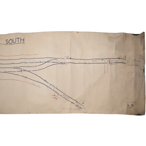59 - A BR(W) signal box diagram, TYSELEY SOUTH, 1951, from a box south of Birmingham Snow Hill, on the ro... 
