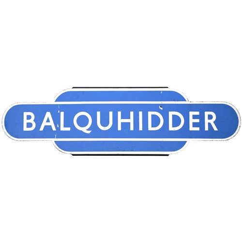 60 - A BR(Sc) totem sign, BALQUHIDDER, (h/f), from the Callander and Oban route, the station situated on ... 