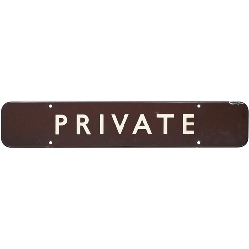 61 - A BR(W) doorplate, PRIVATE, (f/f), enamel, 18