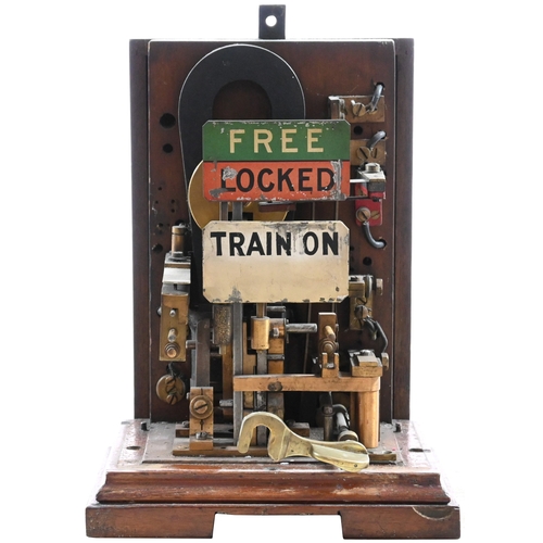 84 - An LSWR Sykes Lock and Block instrument, 8 TO STARTER, DOWN THRO ...