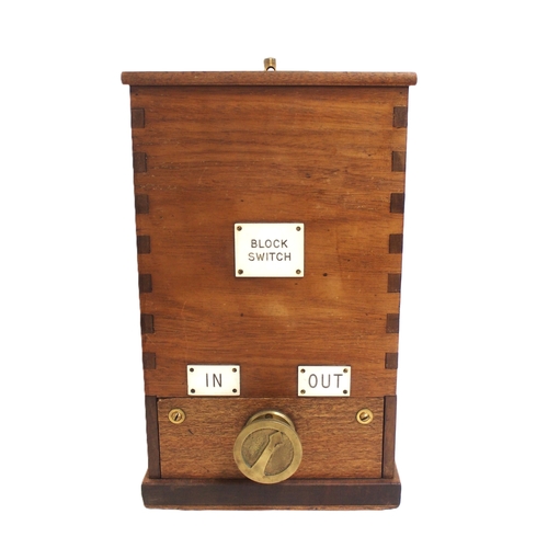 740 - LNER signal box block switch in very good condition, stands 16¾