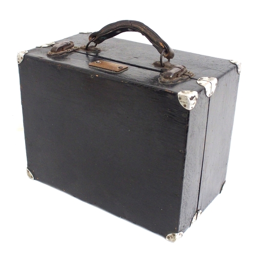 893 - Wooden snap box brass plated